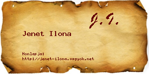 Jenet Ilona névjegykártya